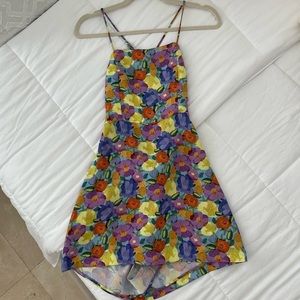 Zara Floral Mini Dress with Shorts